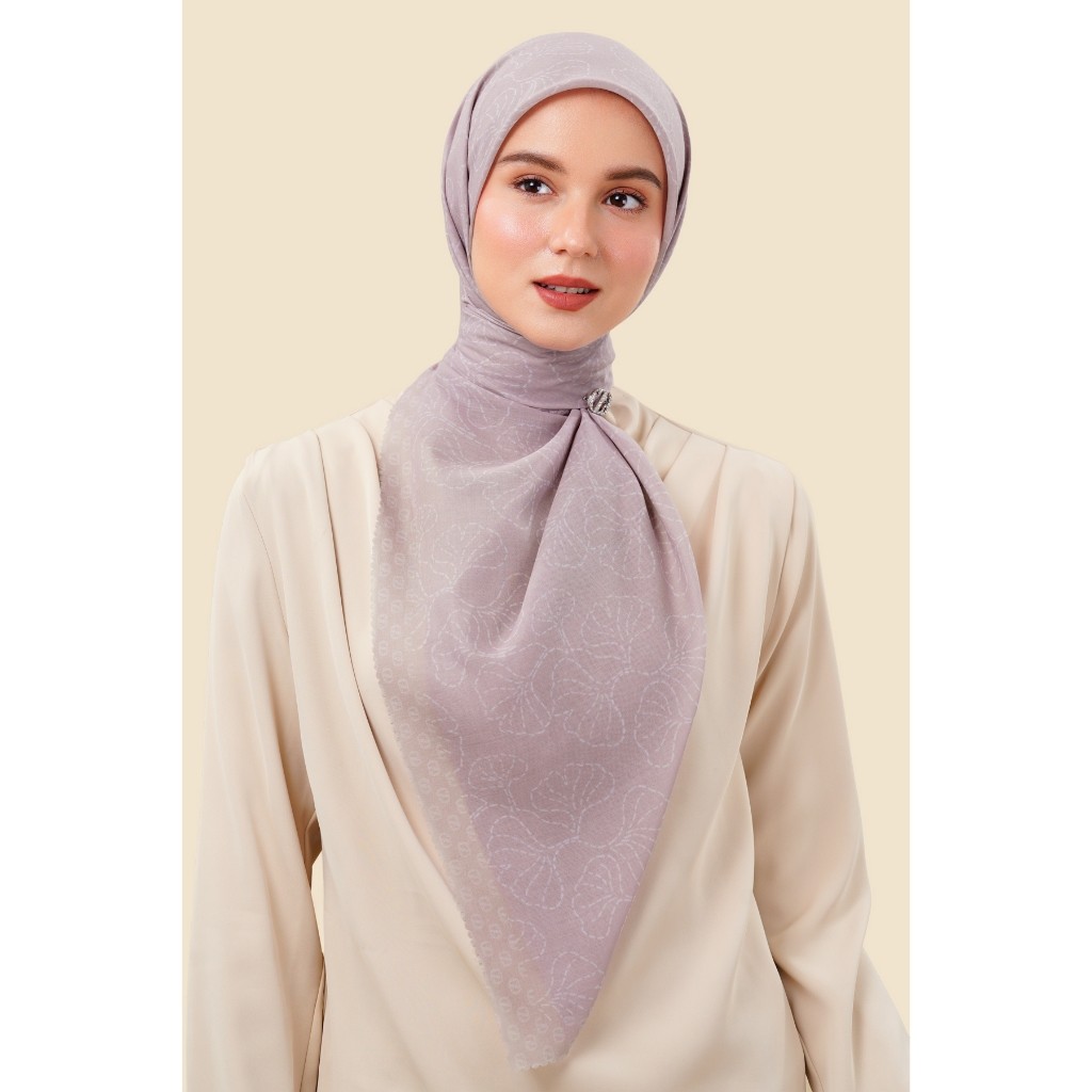 ZYTADELIA - Sashiko Scraves Series - Printed Scarf - Hijab Segi Empat/Hijab Aire Voile/Hijab Premium