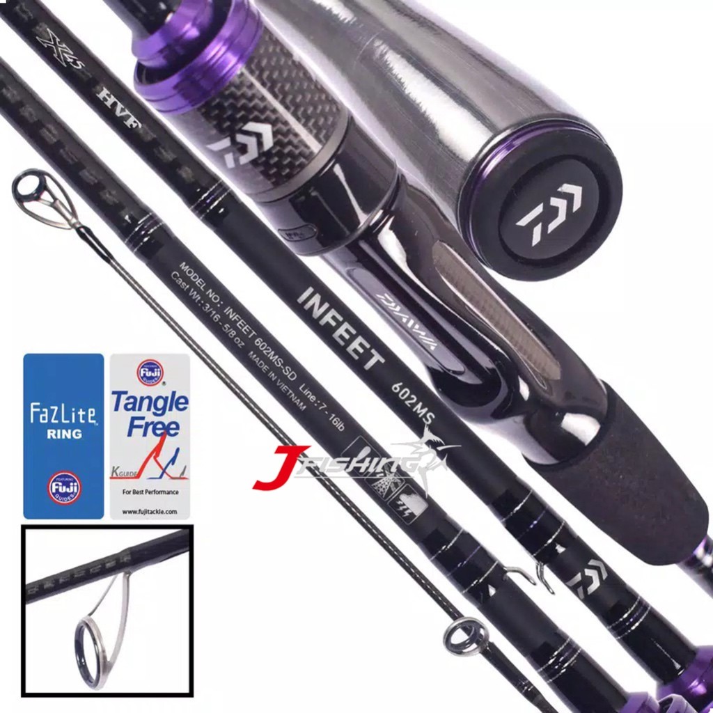 Joran Daiwa Infeet 19 | Spinning | Baitcasting | Pilih Ukuran . JF