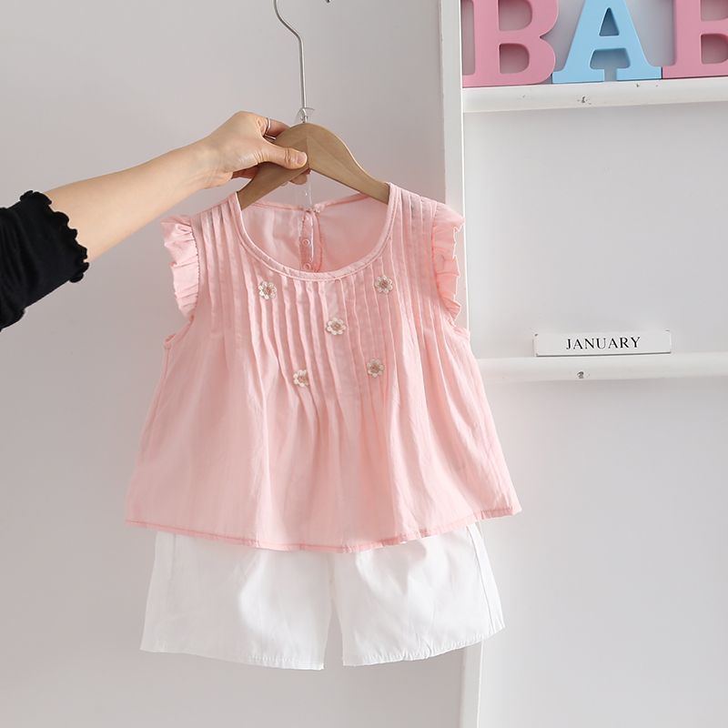 LELYSHOP set baju anak perempuan import baju bayi katun overall balita perempuan baju anak perempuan