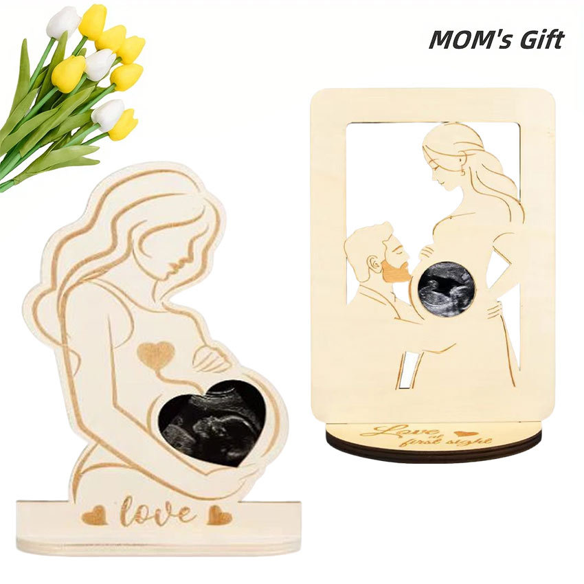 Frame USG Bayi / Pigura USG / Bingkai Foto Kayu Unik / Baby Ultrasound Frame / Bingkai Foto USG Trim