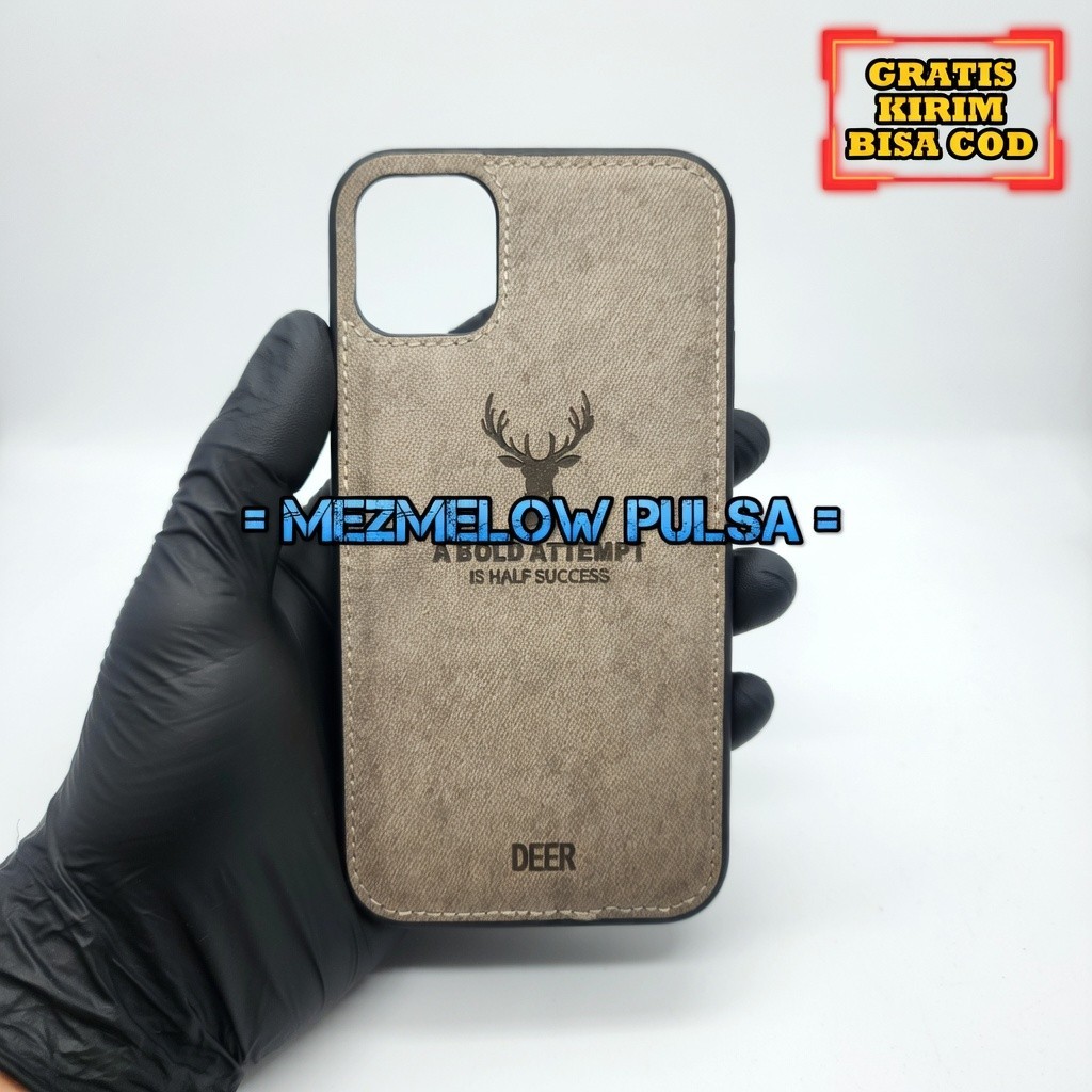Hard Case Casing Bahan Kain Kanvas Leather Case IPHONE 11 BIASA