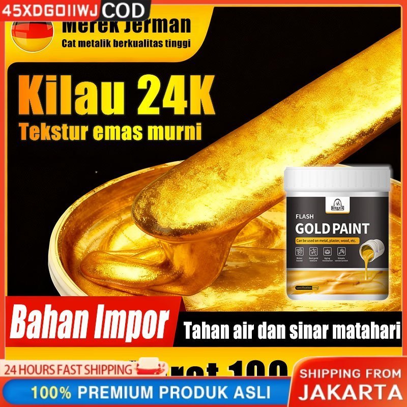 Tekstur emas murni FREE Kuas Emas Cat Gold Cat Kayu dan Besi Emas / Neo Alkycoat Royal Gold / Cat Em
