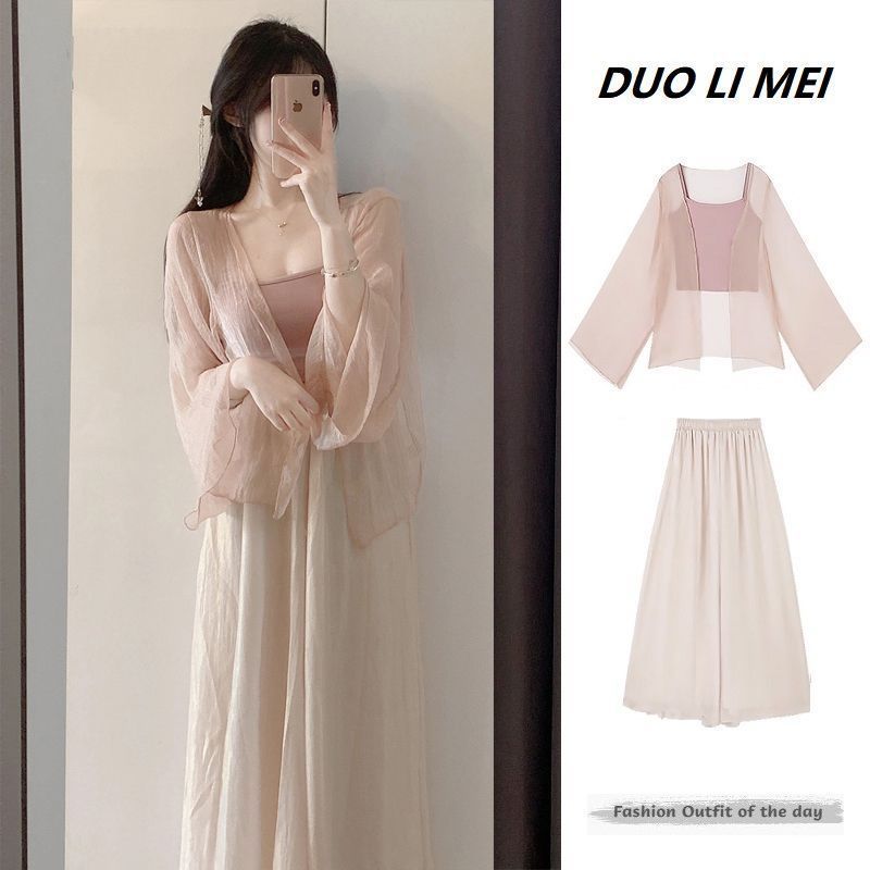 [COD] Hanfu Wanita Ukuran Petite Modifikasi Kelas Atas Lembut Hanfu Gaya Kuno dengan Kilauan Halus