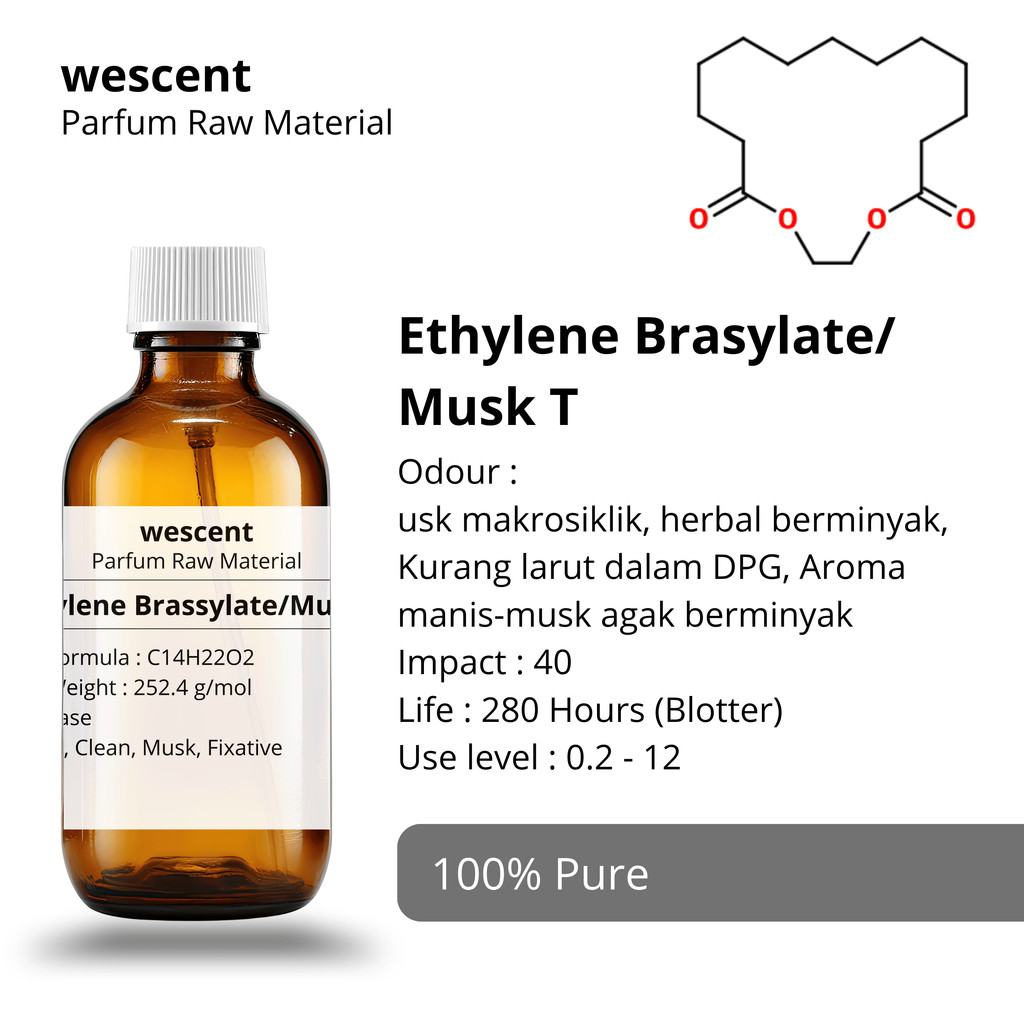 Aroma Chemical - 10ml Ethylene Brassylate Perfume Ingredient Musk T Fixative Clean Musk