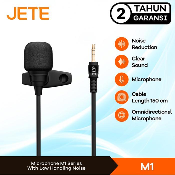 Mic Clip On JETE M1 Microphone External Youtuber for HP/Laptop 3.5mm
