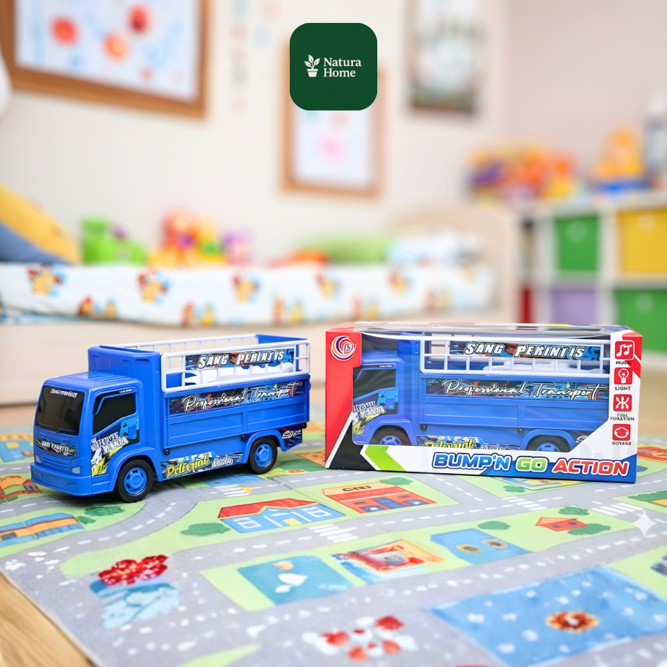 NATURAHOME - (T-26) Mainan Anak Mini Truck Oleng Isi Hewan | Mobil Truk Goyang Kiri Kanan | Mainan M
