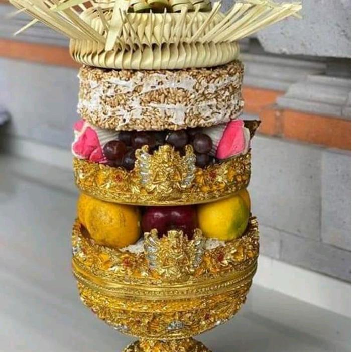 dulang cebol susun 2 dulang fiber - kuning 2