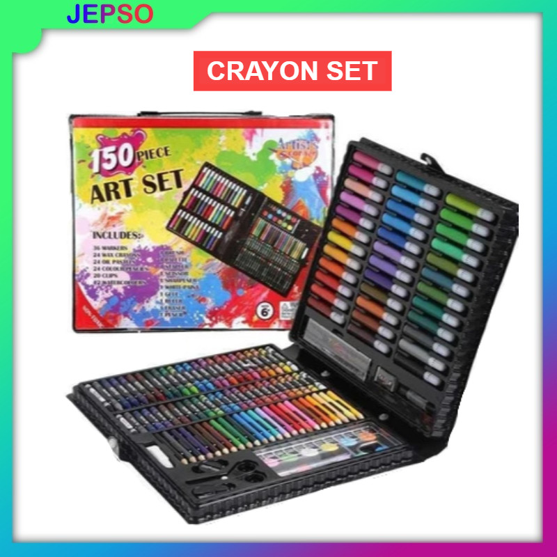 CRAYON SET / PERALATAN MELUKIS / PENSIL WARNA SET / PENSIL WARNA / CRAYON SET 150 / CRAYON SET 150 P