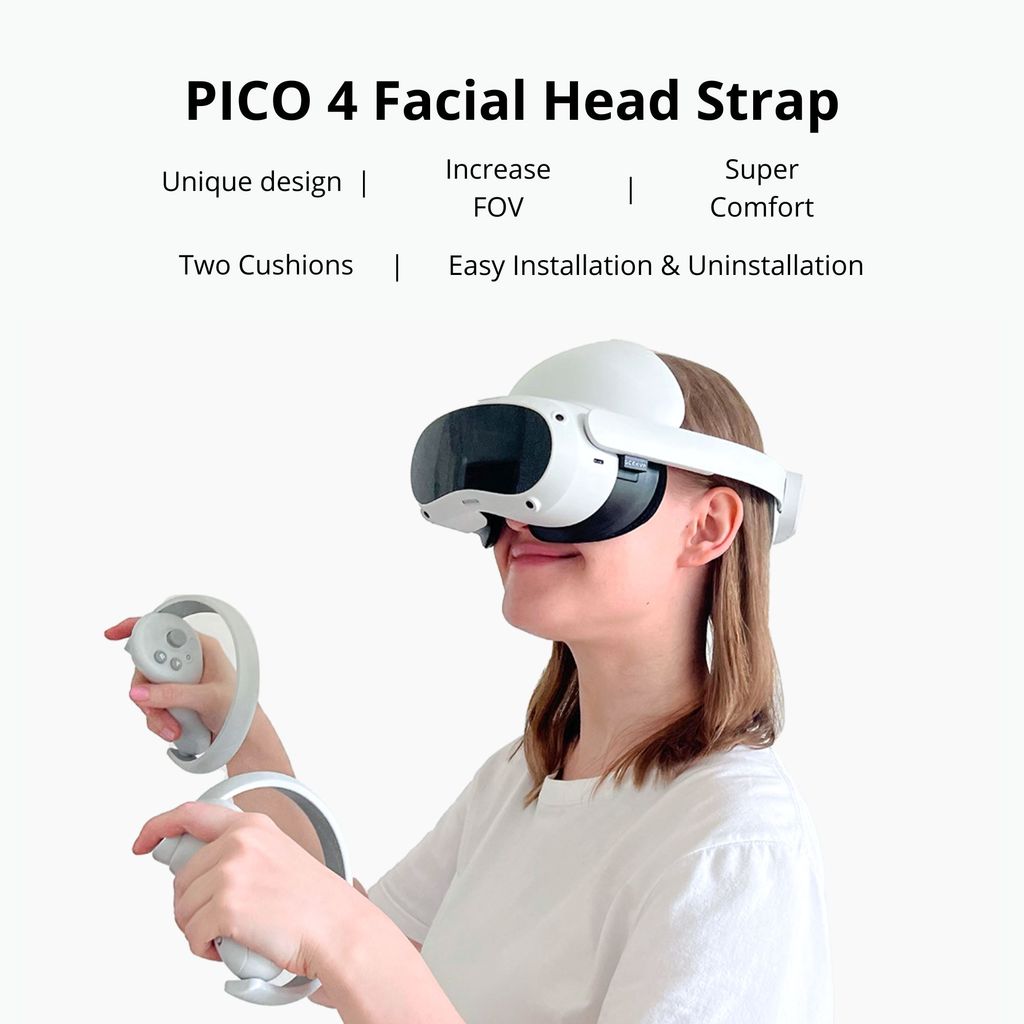 GEEKVR Facial Interface & Head Strap for Pico 4/ Pico 4 Ultra/Pico 4 Pro: Customized Comfort and Per