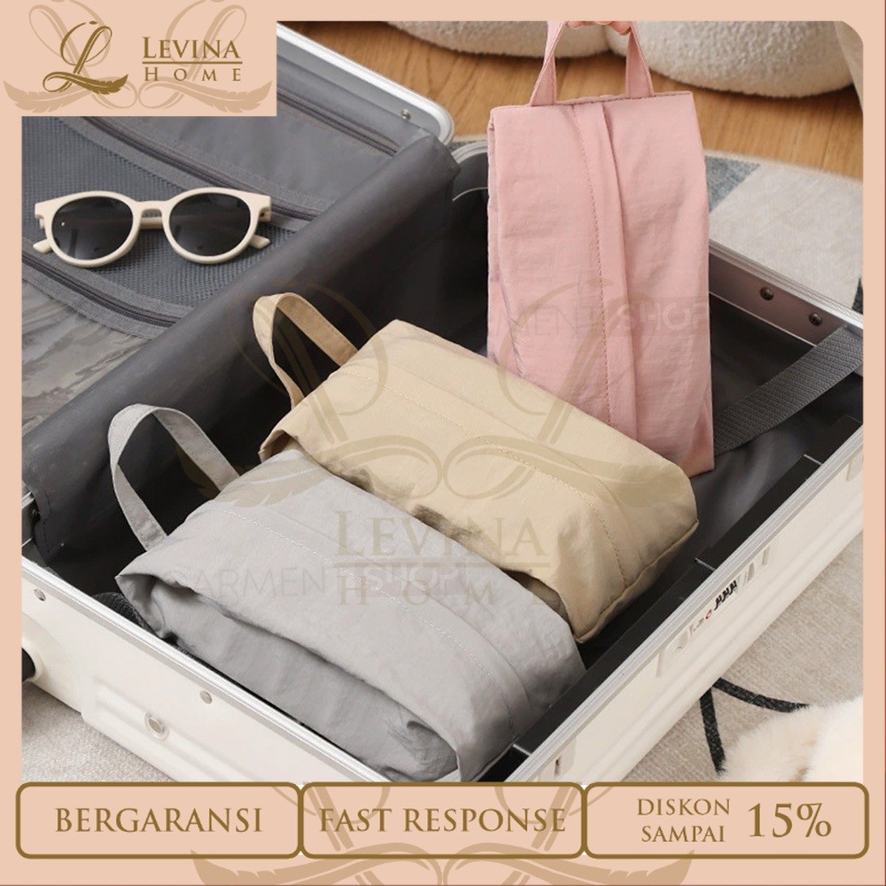 Pouch Underwear Travel Organizer Resleting Waterproof, Tas Penyimpanan Bra Kaos Kaki dan Skincare [L