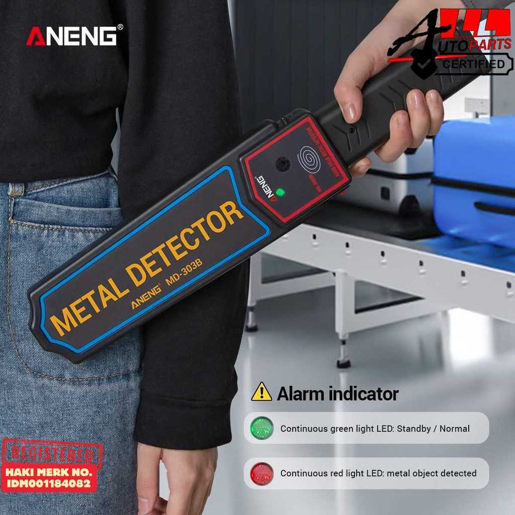 Security Metal Detector Handheld Adjustable Sensitivity