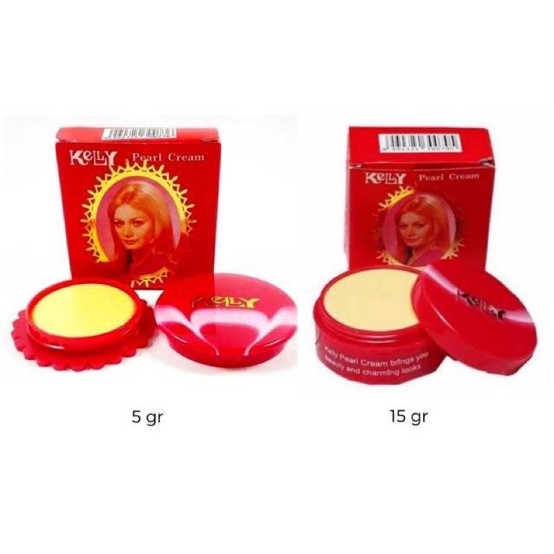 Kelly Ori Bedak Pearl Cream Besar 15g Glowing