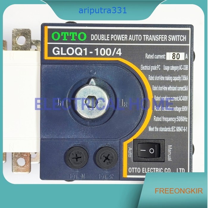 Auto Transfer Switch ATS 4P 80A/Motorized Ohm Saklar 80A