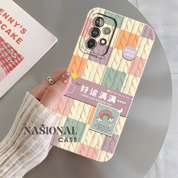 Samsung A53 A33 A52 A52s A73 A13 A32 A23 A72 Motif rajut cute- ProCamera Lentur[CN19]