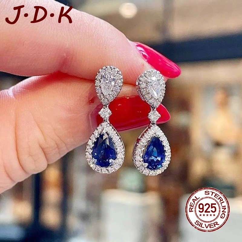 JDK Anting Terlaris Zircon Biru Fashion Wanita