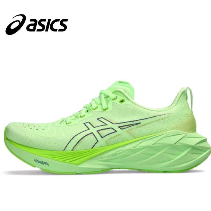 Sepatu Running Asics Novablast 4 Illuminate Green Shoes Jogging Outdoor Womens