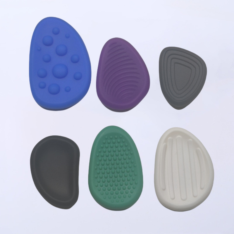 Sensory stone decompression stone soft silicone texture worry stone office stress relief silicone to