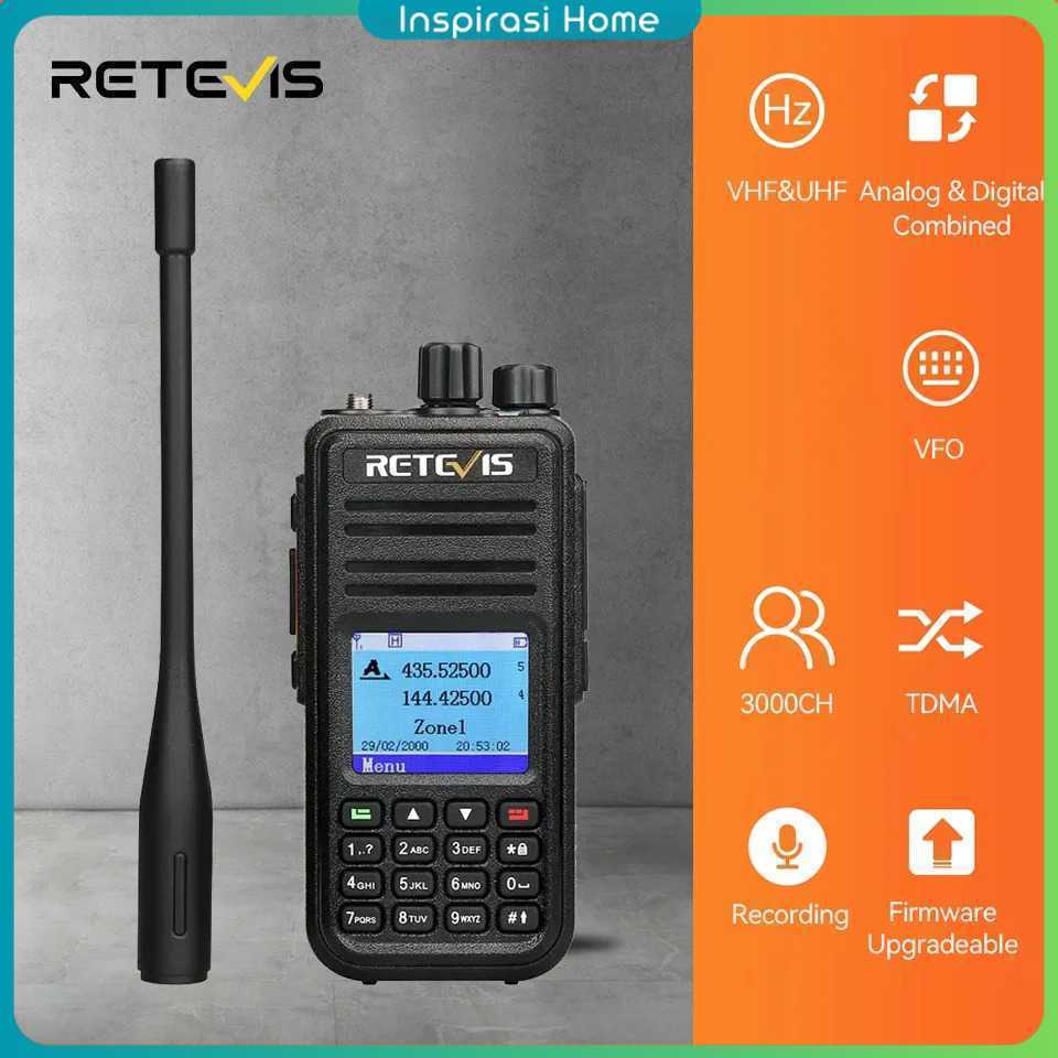 RETEVIS Walkie Talkie Two Way Radio Dual Band Digital Analog 2000mAh - RT3S