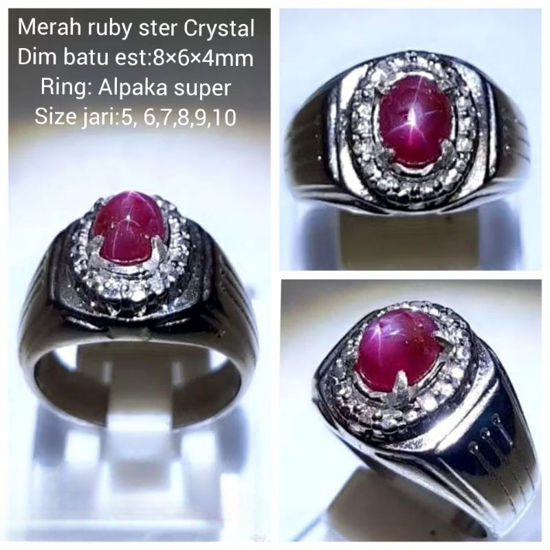 CINCIN BATU AKIK MARJAN LAUT MERAH NATURAL ALAM