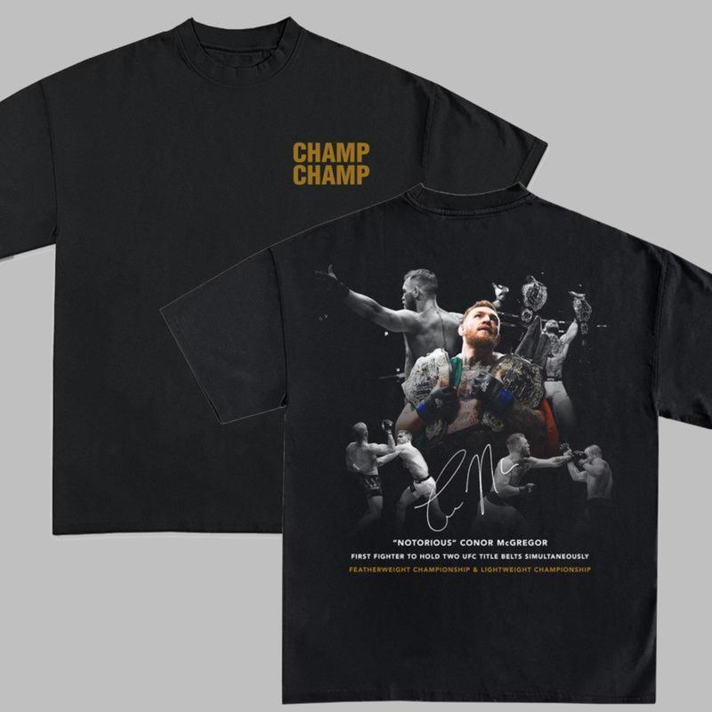 (jaminan mutu)2-Sisi ****r McGregor Shirt, Ultimate Fighting Boxing Shirt, Kejuaraan ****r McGregor 