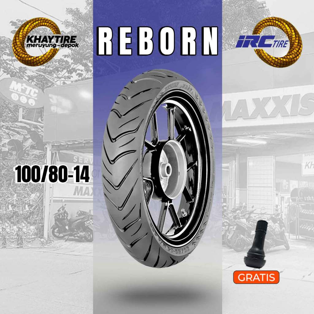 Ban Motor Matic IRC REBORN 100/80 Ring 14 Tubeless