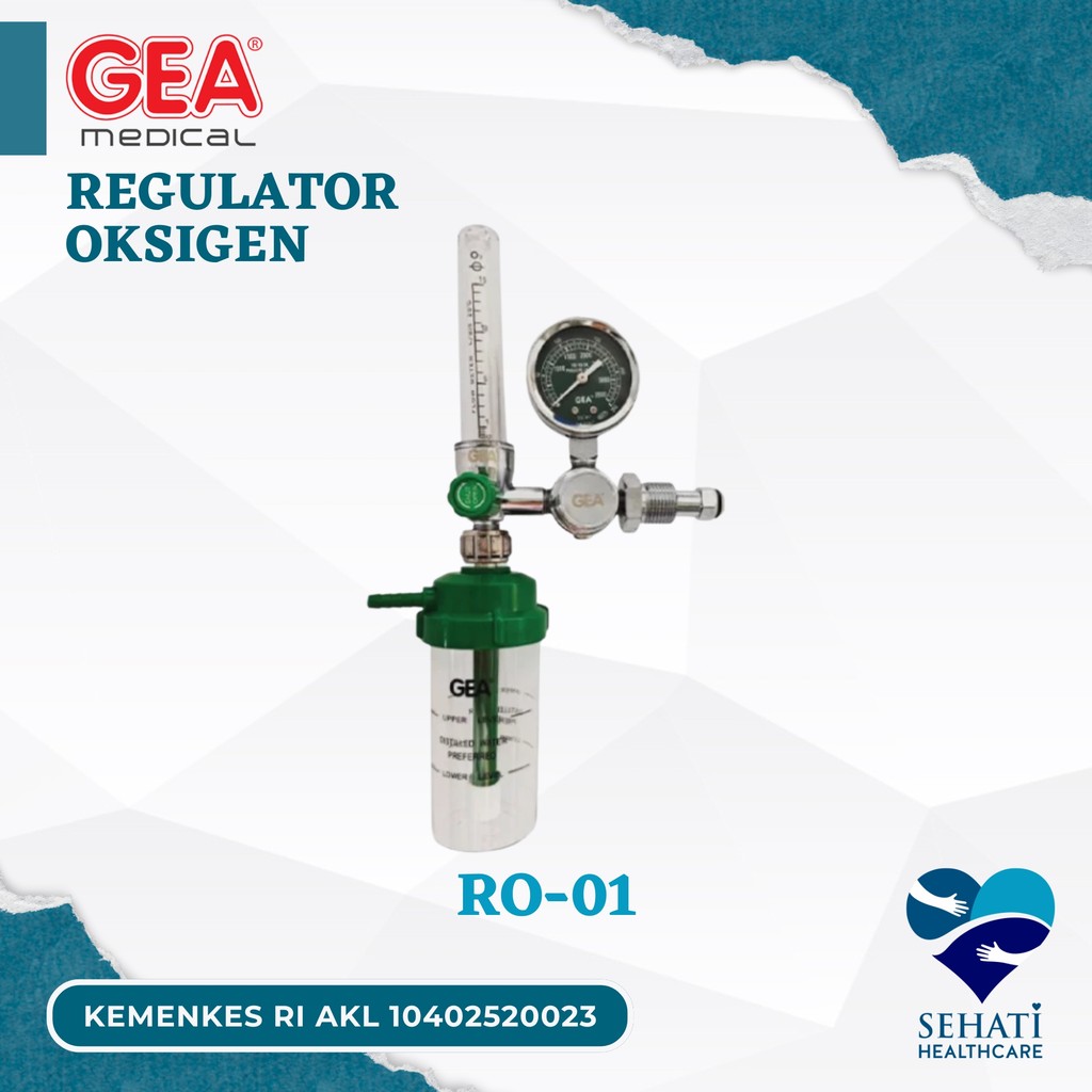 Gea Regulator Oksigen XY 98 RO-01 Tabung Oxigen Medical Oxygen Alat Bantu Pernapasan O2 XY98B YR 86 