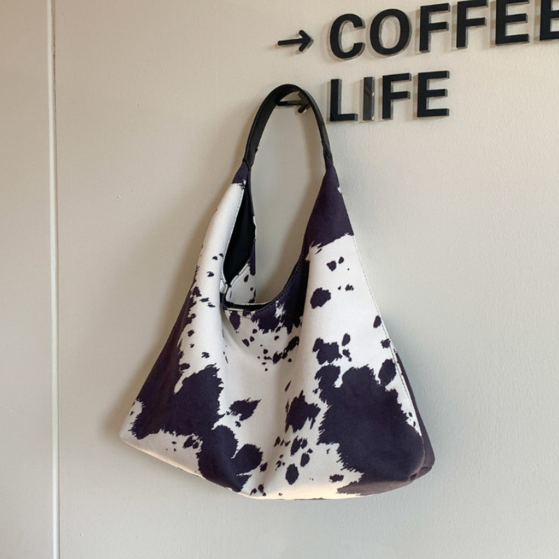 Fashion Cow Print Shoulder Bag Large Capacity High Quality Tote Bag Daily Commute Women Handbag Guan