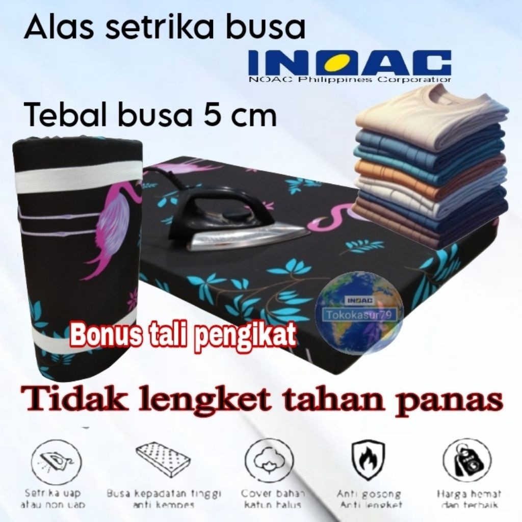 Alas Setrika Busa INOAC.Alas setrika inoac  tebal 5 cm( BONUS TALI PENGIKAT) .Alas setrika busa.Alas