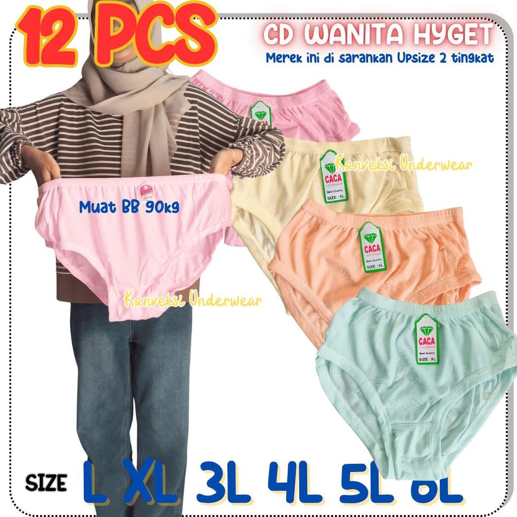 SELUSIN 12 PCS CELANA DALAM WANITA JADUL CD ANAK REMAJA WANITA BAHAN HYGET READY STOCK