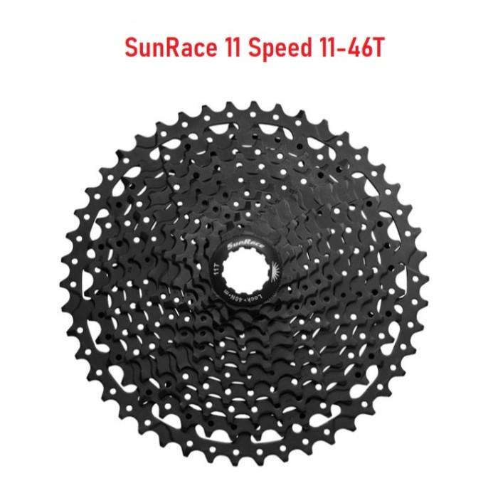 SPROCKET SUNRACE 11 SPEED 11-46T SLOP CASSETTE FULL BLACK
