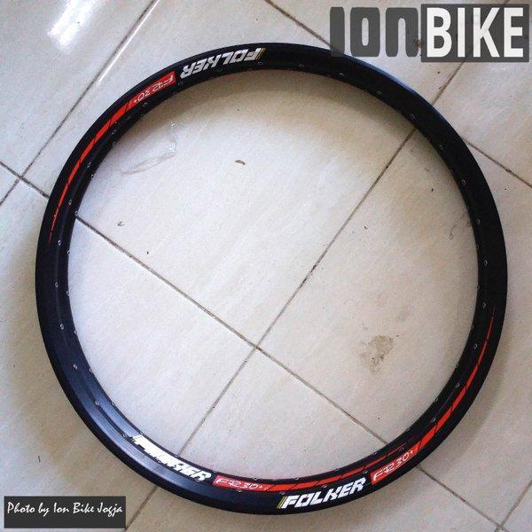 VELG FOLKER FR-30 UK 27.5 BLACK 32 H (SET) Rim Rims Sepeda Mtb,Federal