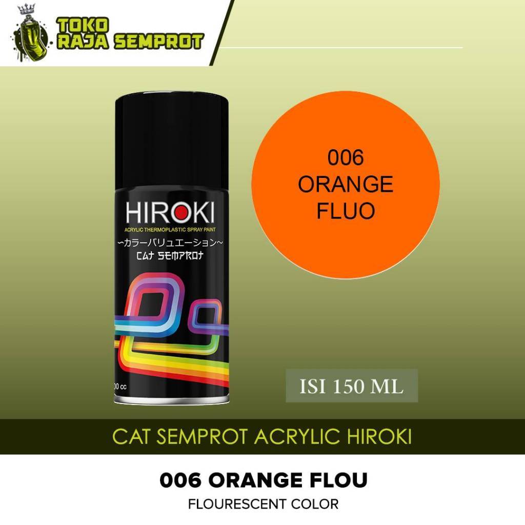 Cat Semprot Pilok Motor Pilox Hiroki Paint Stabilo Orange 006 kualitas terbaik