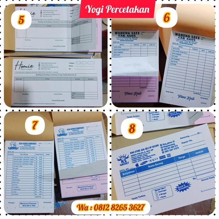 CETAK NOTA BON KWITANSI INVOICE 20 BUKU MURAH MERIAH