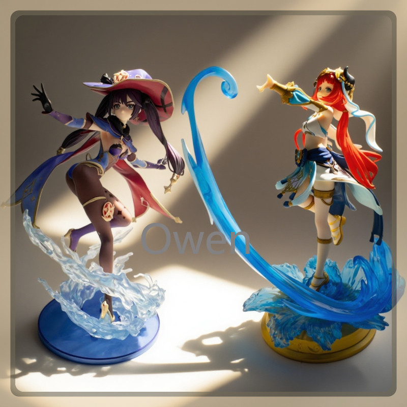 Mobile Game Anime Genshin Impact Astrologist Mona Megistus Figures Sexy Nilou Action Figures 23cm PV