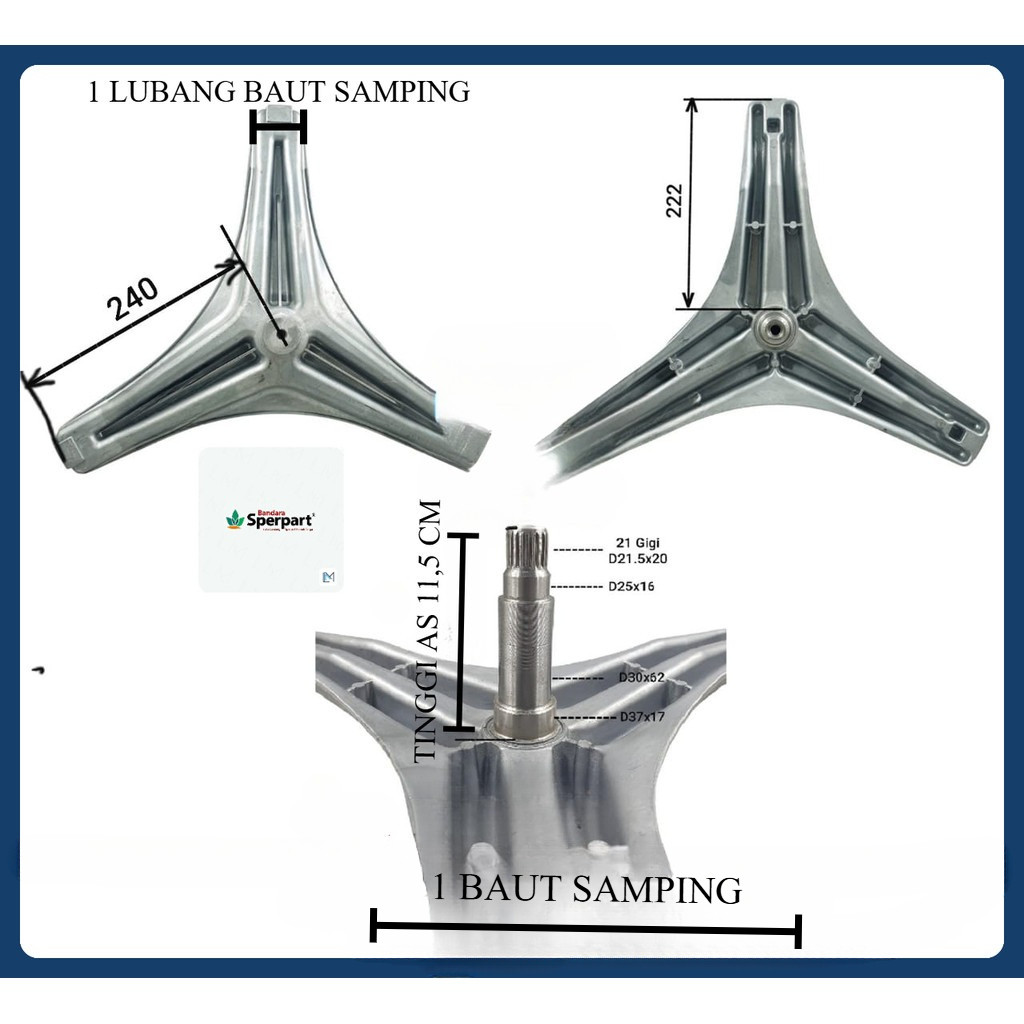 WD-F1480RD WD-P1410BRD WD-P1410RD6 WD-P1411RD6 Segitiga Spider Drum Mesin Cuci LG front loading