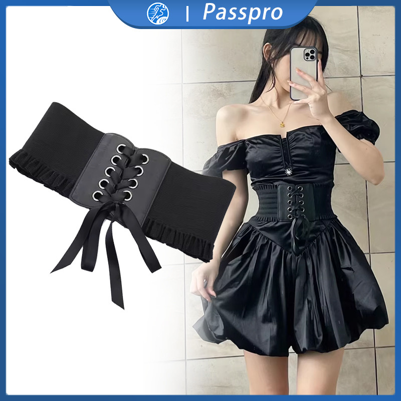 Lebar Elastic Bandage Girdle Ikat Pinggang Corset Belt Fashion Sabuk Pinggang Lebar Wanita