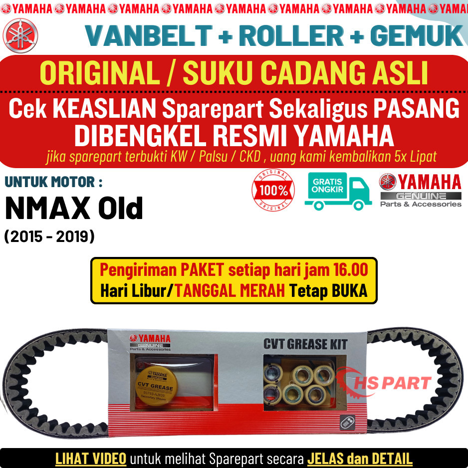 vanbelt nmax old original yamaha vbelt nmax old original yamaha roller nmax old original yamaha