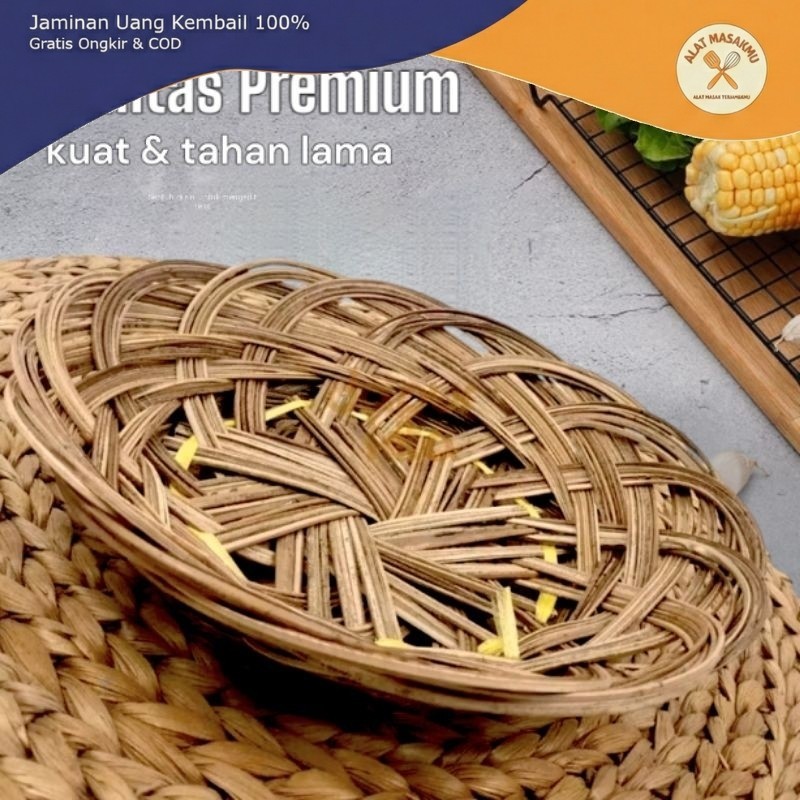 Piring Lidi Anyaman Bambu Piring Rotan Prasmanan