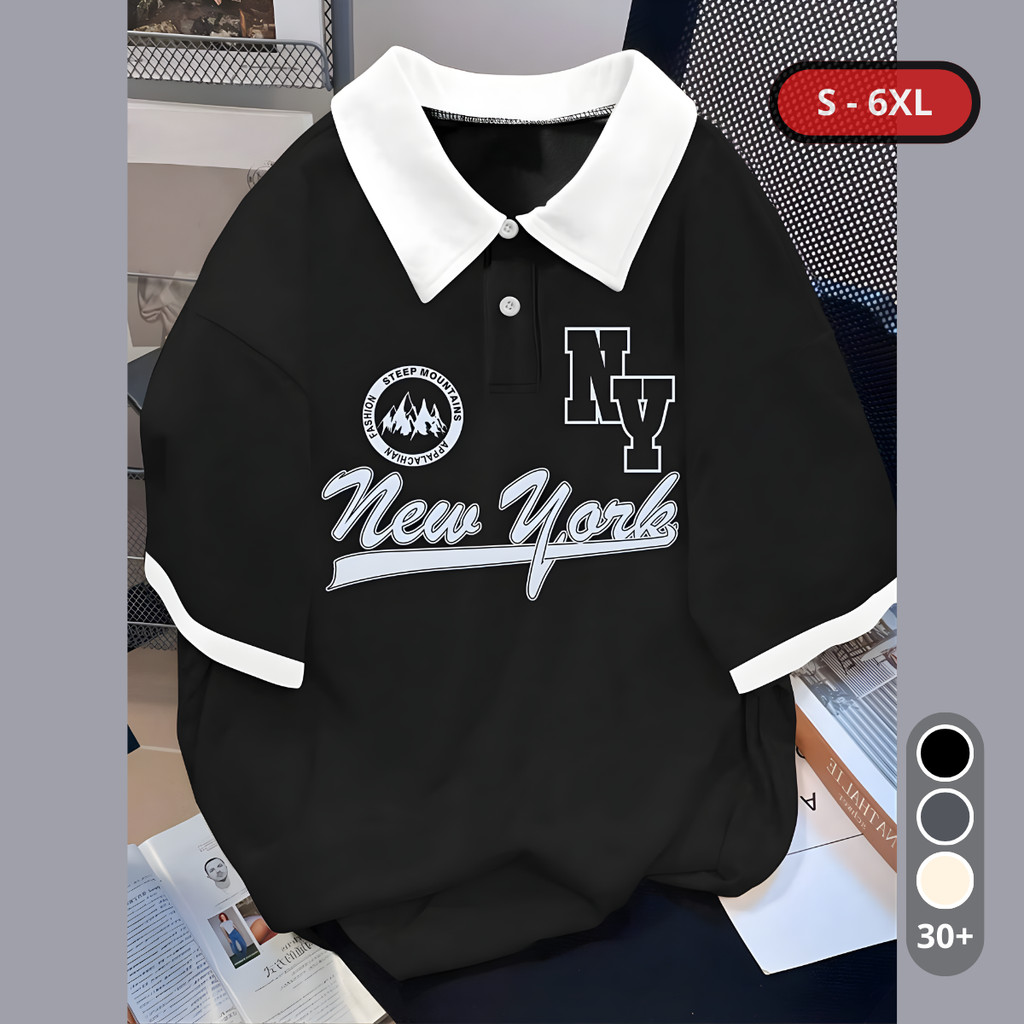 Baju Kaos Kerah Polo Shirt Pria Keren Lengan Pendek Premium Distro Original Big Size Jumbo S-XXXXXL