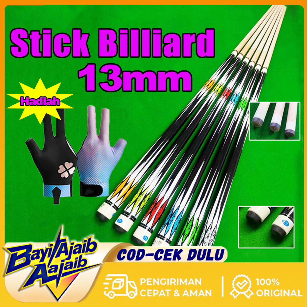 Stik Billiard Diamond 13mm Play Biliar Biliyar Cue Stick Billiard Profesional Kualitas Bagus Play Cu