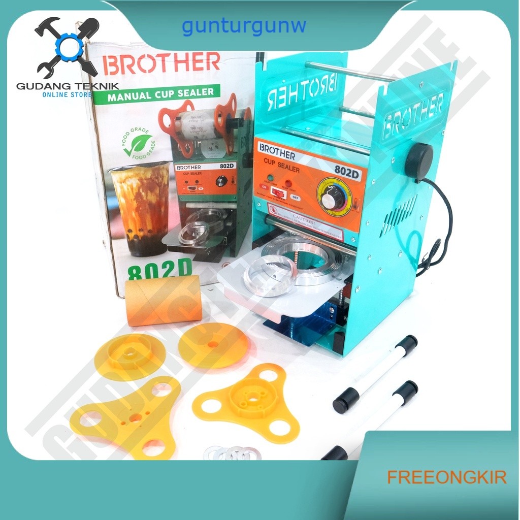 Cup Sealer Machine Manual 802D BROTHER / Mesin Press Segel Penyegel Minuman Gelas Plastik BROTHER 80