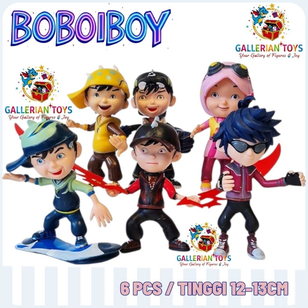 Mainan anak boneka figure set boboiboy