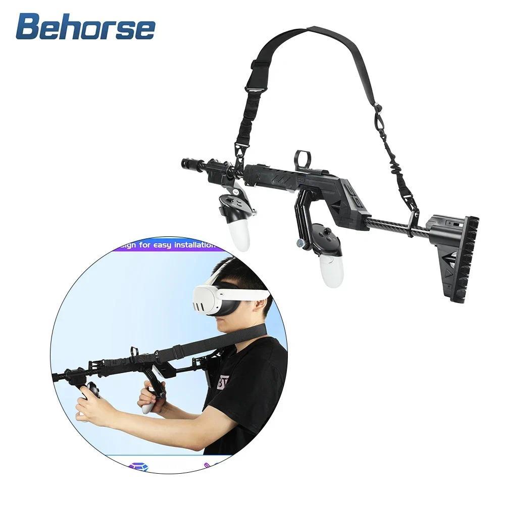 For Meta Quest 3S/Quest 3 VR Gaming Pistol Grip Holster Magnetic Controller Grip Cover For Meta Quet