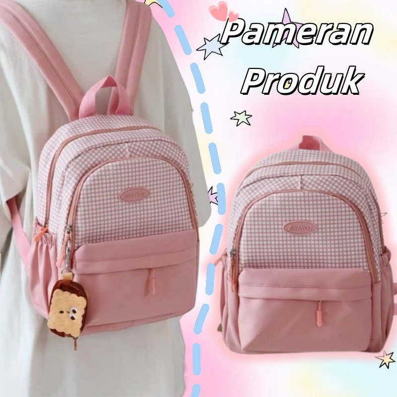 ZAHASHOP [READY ]Korea tas ransel wanita lucu / tas sekolah wanita / tas sekolah kecil wanita korea 