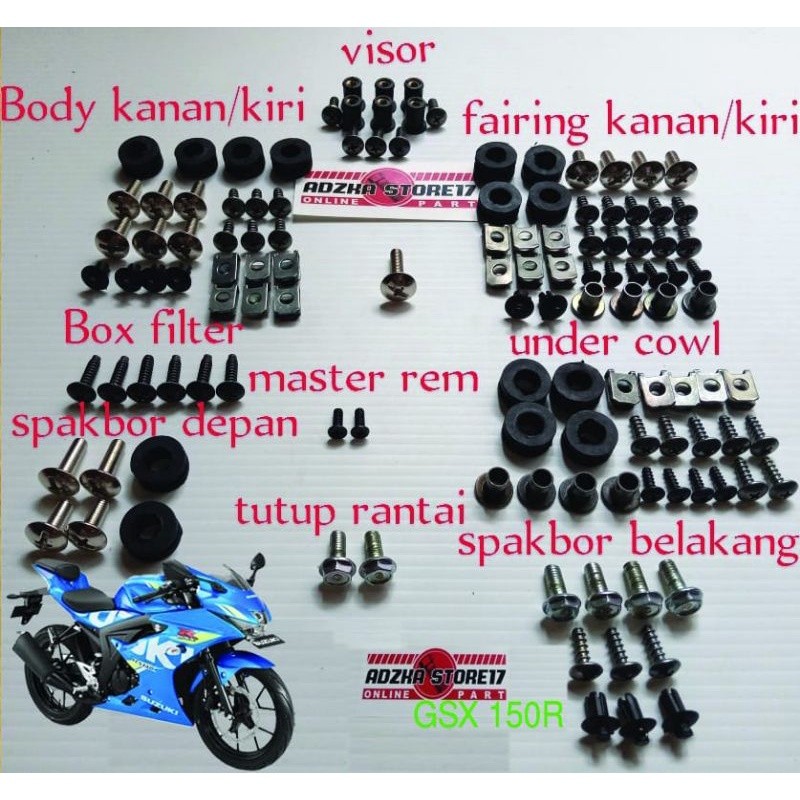 baut body full set suzuki GSX 150R/baut full body full suzuki GSX 150