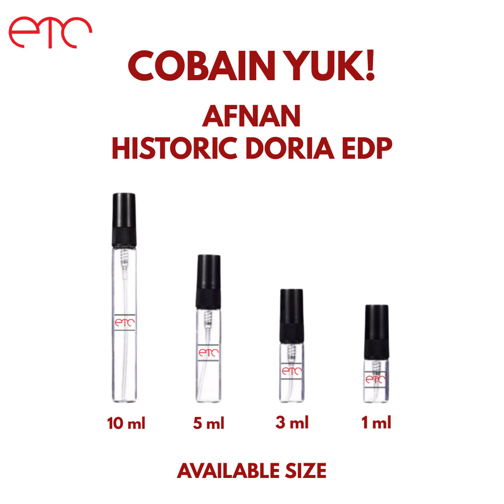 DECANT Parfum Afnan Historic Doria EDP for Unisex
