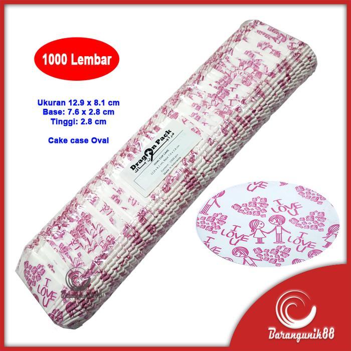 Kertas Bolu Kukus Oval 129mm 1000 Lembar Risol Cake Case Cup Cake - Putih (GP), 129mm Terlaris
