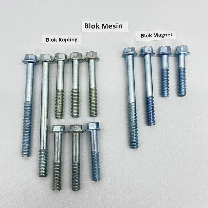 Baut body supra fit lama / Baut Body supra x lama Full set - BLOK MESIN