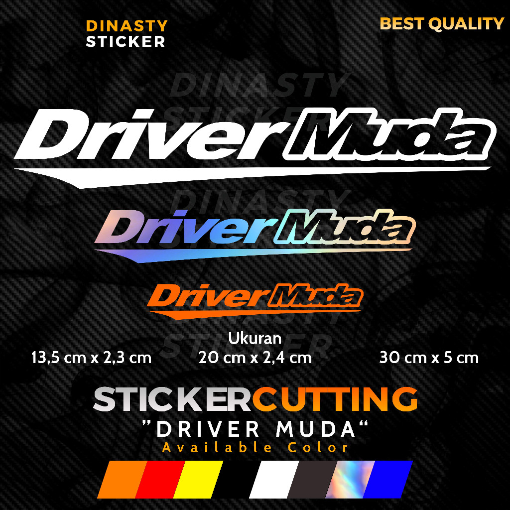 Sticker Stiker Cutting Driver Muda Mobil Travel Elf Bus Truck Lintas Malam Driver Muda