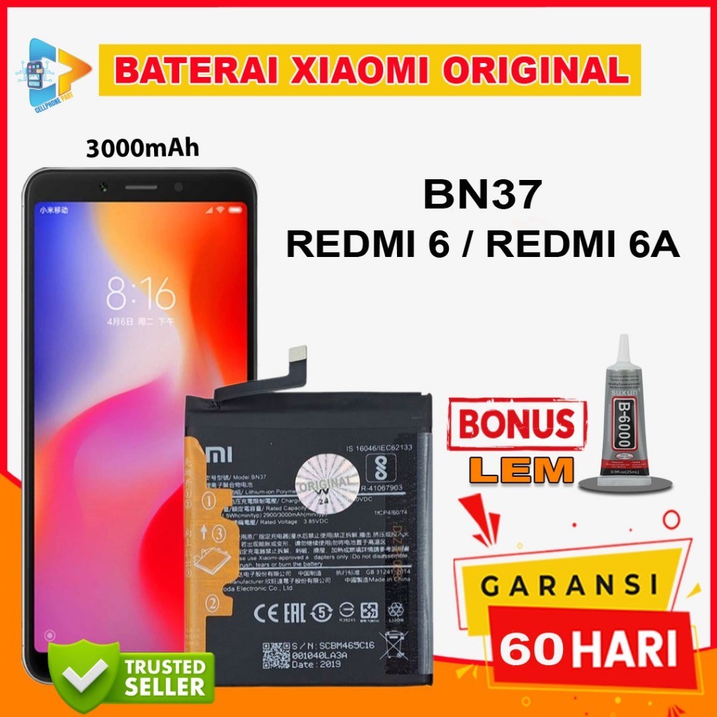 BATERAI BATRE XIAOMI REDMI 6 / REDMI 6A ORIGINAL ( free lem batre)